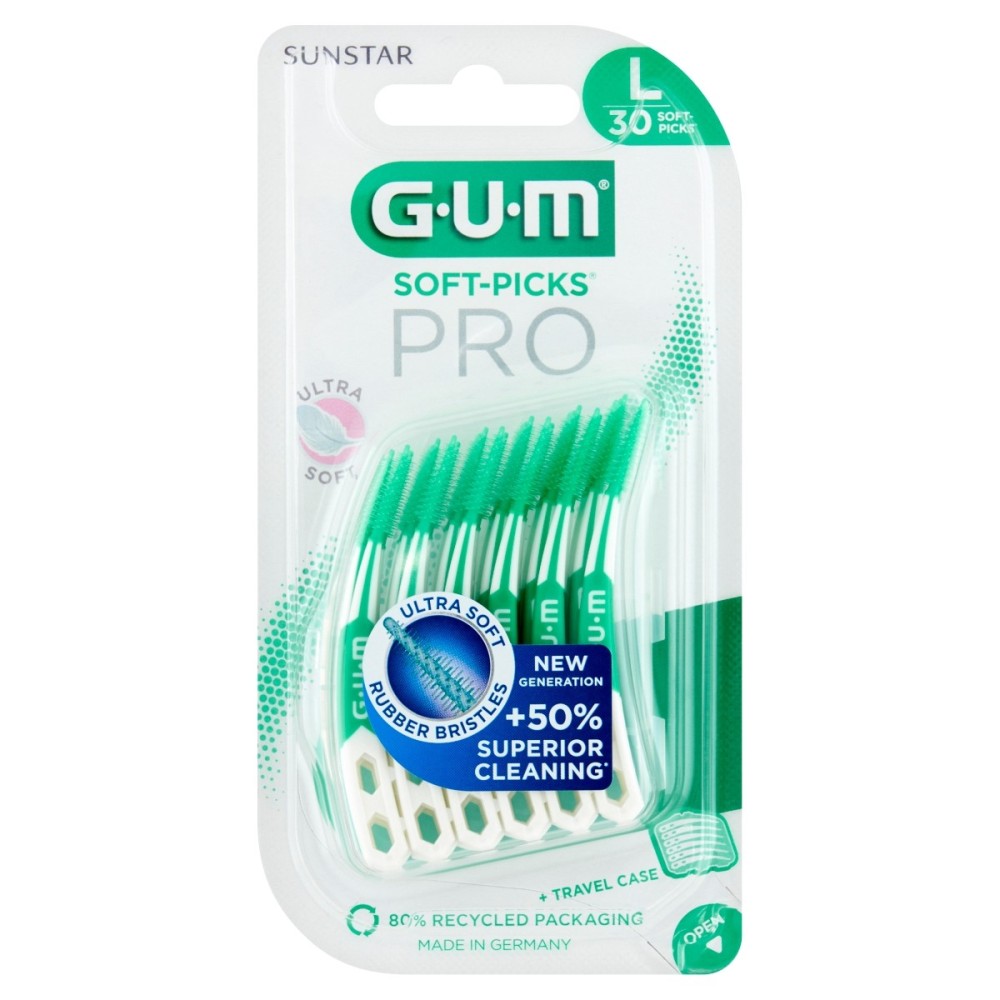 GUM Soft-Pick Pro Gumowa szczoteczka międzyzębowa L 30 sztuk