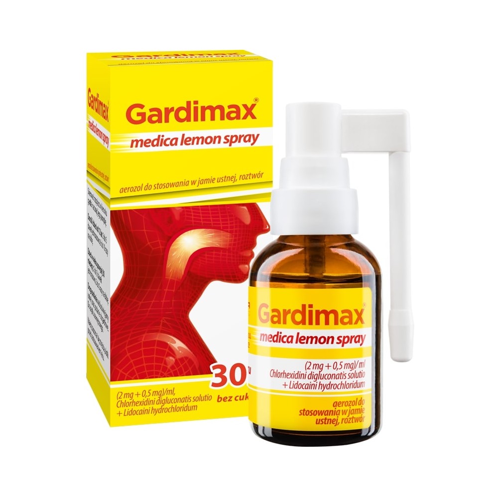 Gardimax medica lemon spray aerozol do stosowania w jamie ustnej 30 ml