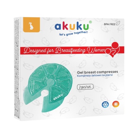 Akuku Gel-Kompressen auf der Brust, 2 Stück