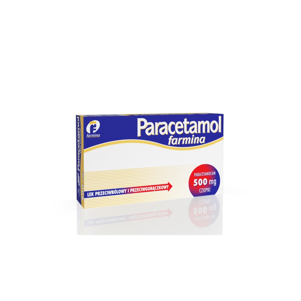 Paracetamol Farmina czopki doodbytnicze 0,5g 10 czopków