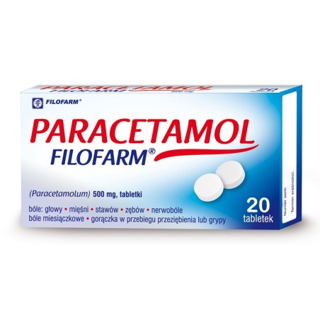 Paracetamol Filofarm tabl. 0,5g 20tabl.(bl