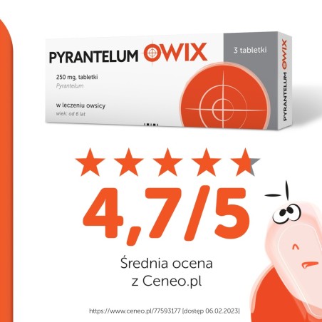 Pyrantelum Owix 250 mg x 3 tabl.