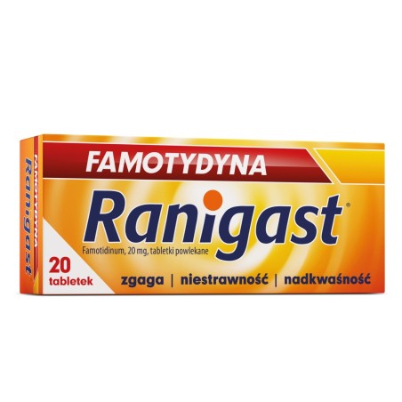 Famotydyna Ranigast 20 mg x 20 Tabl. Schüssel