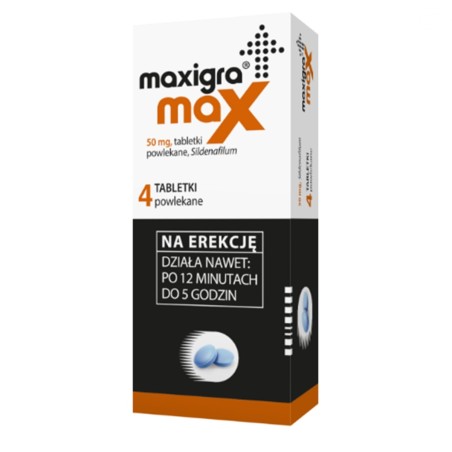 Maxigra Max 50 mg x 4 film-coated tablets