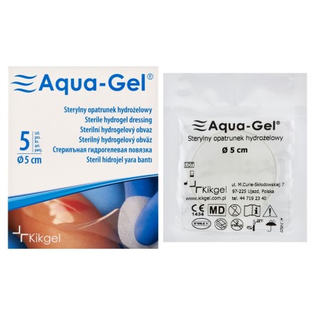 Aqua-Gel Sterilní hydrogelový obvaz Ø 5 cm 5 kusů