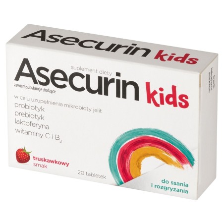 Asecurin Kids Dietary supplement, strawberry flavor, 20 pieces