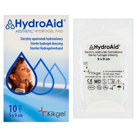 HydroAid Sterile hydrogel dressing 5 x 9 cm 10 pieces