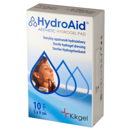 HydroAid Sterilní hydrogelový obvaz 5 x 9 cm 10 kusů