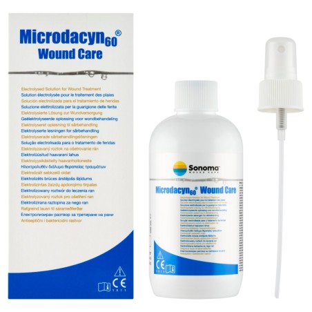 Microdacyn 60 Solution de traitement des plaies électrolysée 250 ml